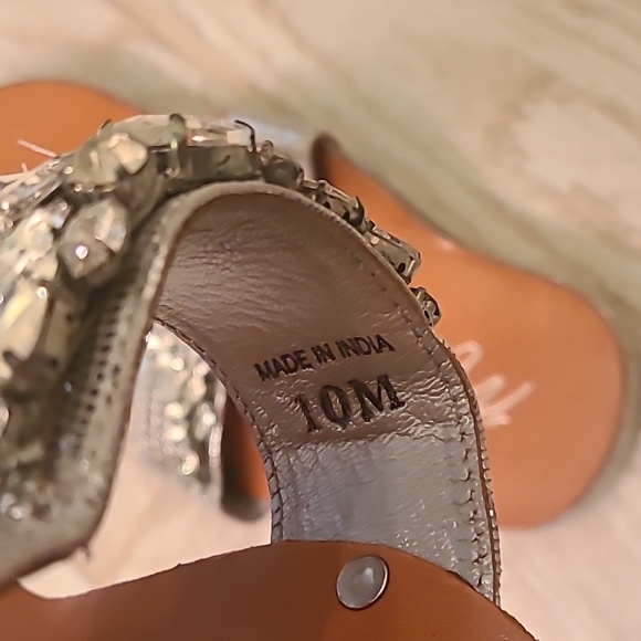 Matisse Silver BLING Leather Sandals in a Size 10! VGUC! - Picture 5 of 7